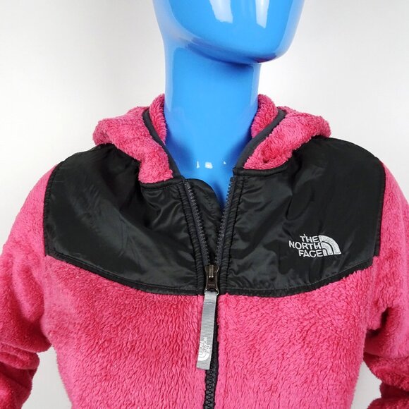 The North Face Monkey Fleece Pink Zip Up Hoodie Jacket Youth Girls XL 14 16 EUC - Picture 5 of 7
